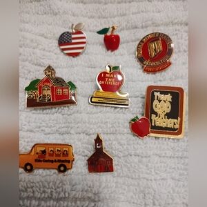 Assorted Vintage Teacher Appreciation Pins